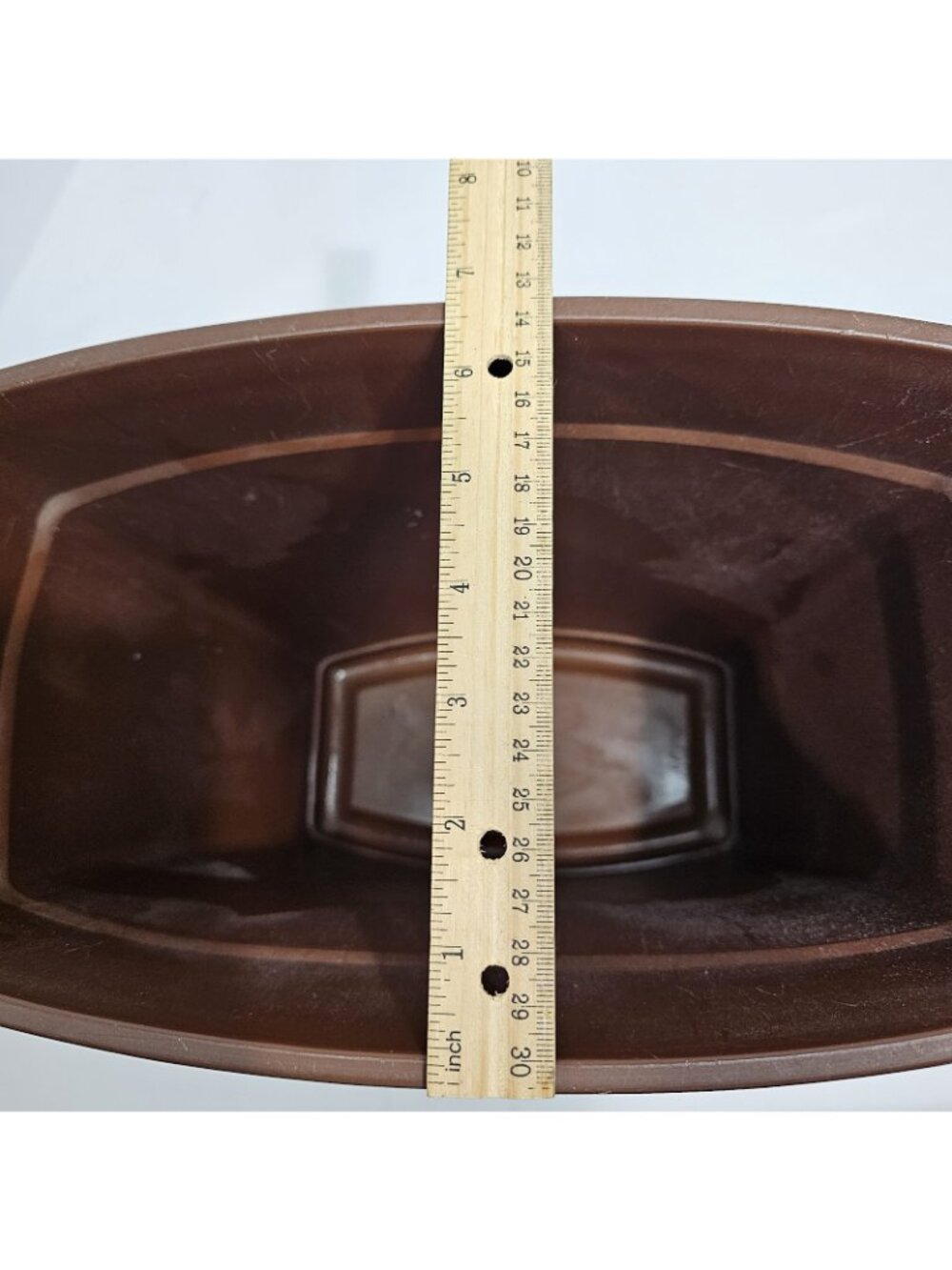 MCM Mushroom Trash Can Brown and Gold Vintage Waste Basket - Picture 5 of 10